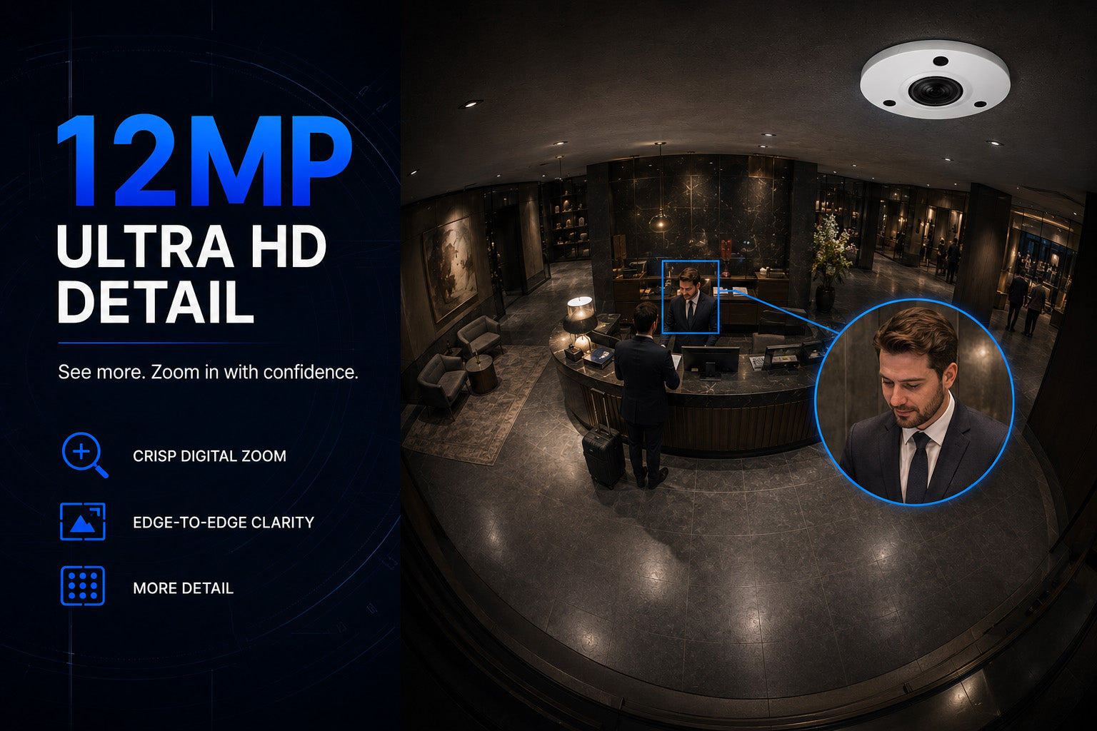 MNF-12-201 Montavue Nexus 12MP 360° Fisheye PoE IP-Sicherheitskamera