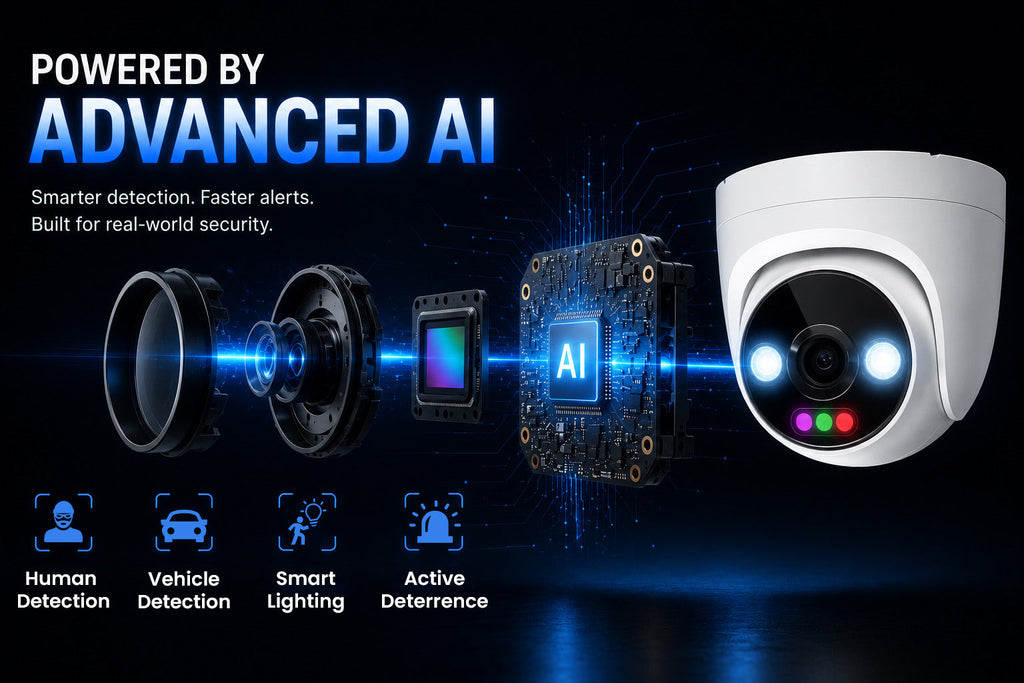 12MP 4K Nexus RGB Turret IP-Sicherheitskamerasystem mit Pro 32-Kanal NVR & 6TB HDD
