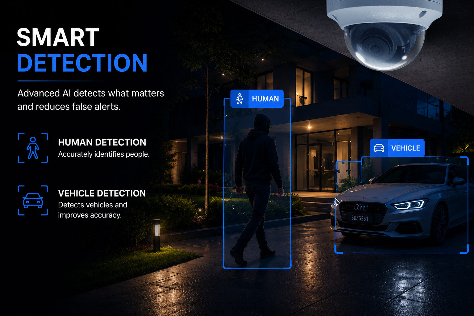 4MP 2K Nexus vandalismusgeschütztes Smart-Dome IP-Sicherheitskamerasystem mit Pro 8-Kanal PoE NVR & 2TB HDD