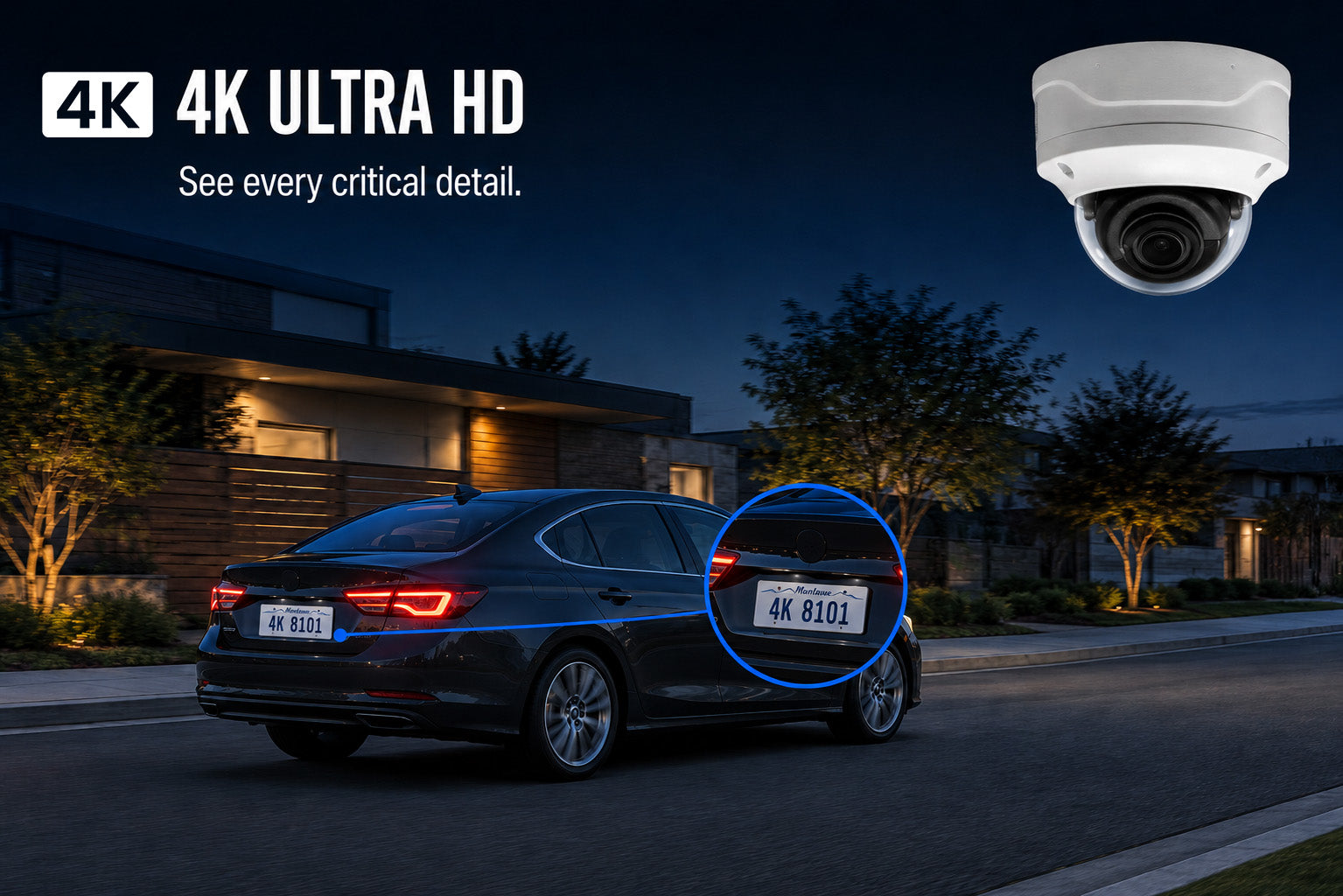 MNDZ-8-101 Montavue Nexus 8MP 4K Smart Vari-Focal Dome PoE IP-Sicherheitskamera