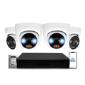 12MP 4K Nexus RGB Turret IP-Sicherheitskamerasystem mit Pro 8-Kanal PoE NVR & 2TB HDD