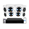12MP 4K Nexus RGB Turret IP-Sicherheitskamerasystem mit Pro 16-Kanal PoE NVR & 4TB HDD