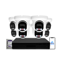 8MP 4K Nexus Smart-Light Turret IP-Sicherheitskamerasystem mit Pro 16-Kanal PoE NVR & 4TB HDD