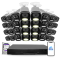 4MP 2K Nexus Smart-Light Bullet IP-Sicherheitskamerasystem mit Pro 32-Kanal NVR & 6TB HDD