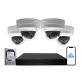 4MP 2K Nexus vandalismusgeschütztes Smart-Dome IP-Sicherheitskamerasystem mit 8-Kanal-PoE-NVR & 2TB-HDD