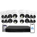 4MP 2K Nexus Smart-Light Turret IP-Sicherheitskamerasystem mit Pro 32-Kanal NVR & 6TB HDD