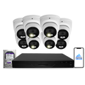 8MP 4K Nexus Advanced AI Turret IP-Sicherheitskamerasystem mit Pro 16-Kanal PoE NVR & 4TB HDD