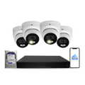 4MP 2K Nexus Smart Turret IP-Sicherheitskamerasystem mit Pro 8-Kanal PoE NVR & 2TB HDD