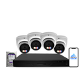 8MP 4K Nexus Aktive Abschreckung Turret IP-Sicherheitskamerasystem mit Pro 8-Kanal PoE NVR & 2TB HDD