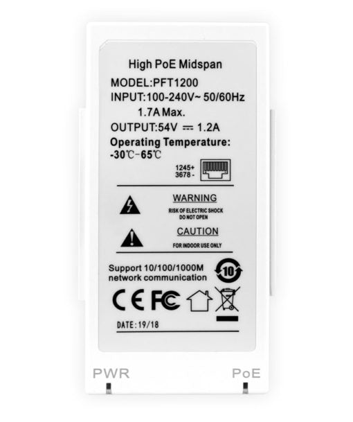 MACINJ60 | 60W High PoE Midspan Single Port PoE Injektor