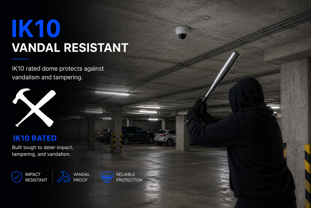 4MP 2K Nexus vandalismusgeschütztes Smart-Dome IP-Sicherheitskamerasystem mit 8-Kanal-PoE-NVR & 2TB-HDD